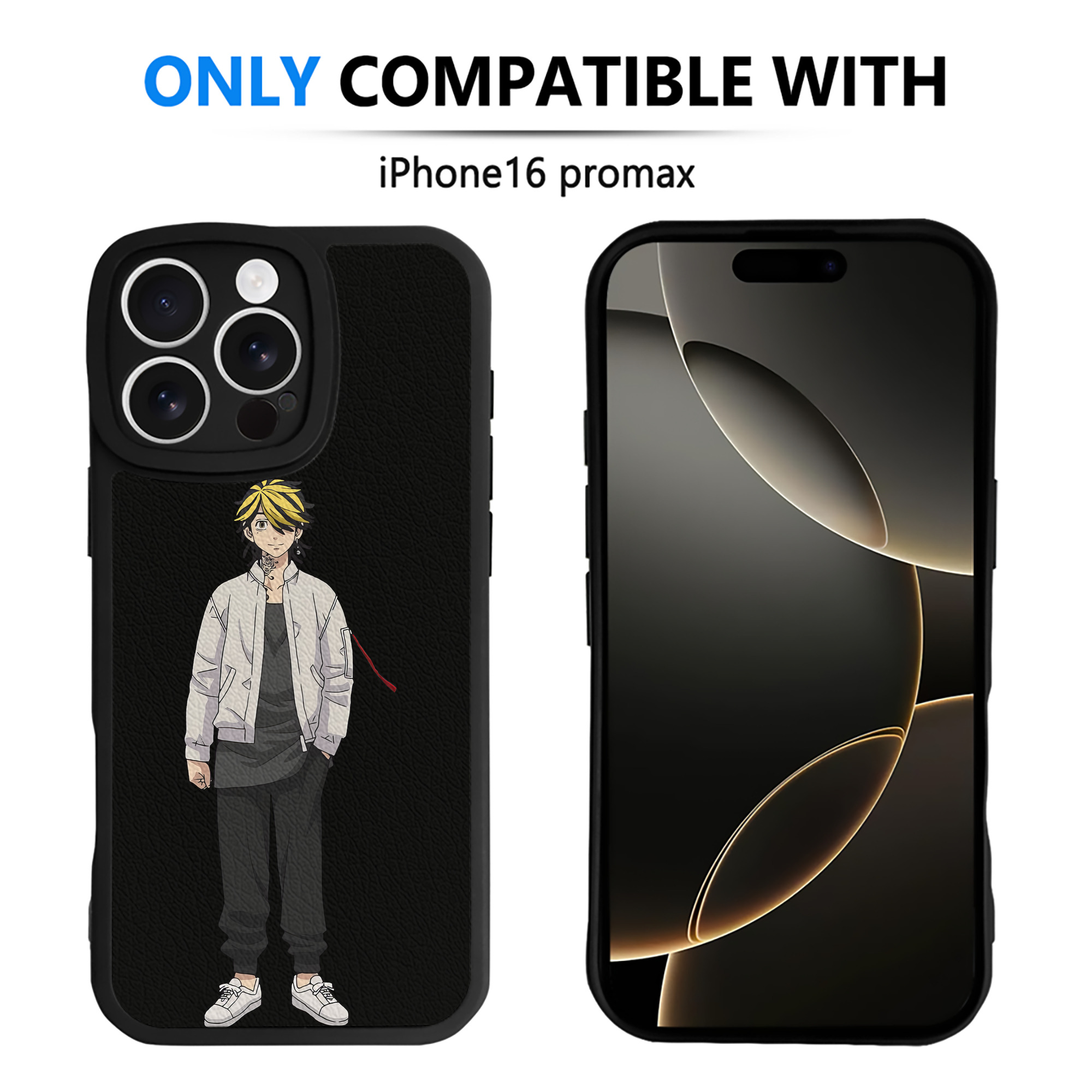 （画像用） 東京リベンジャーズ Tokyo Revengers 【iPhone 16シリーズ対応】シリコンスマホケース（レザー調） 材質：シリコン